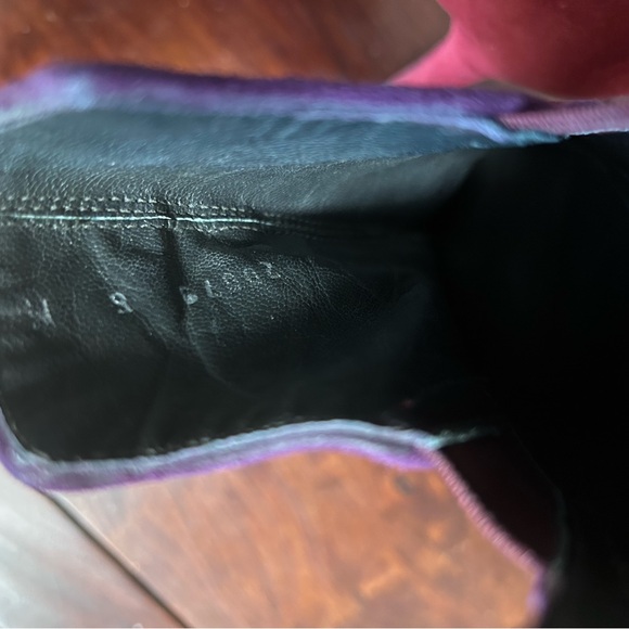 Stuart Weitzman Red Suede Ankle Heeled Bootie Size 6 - Picture 7 of 14